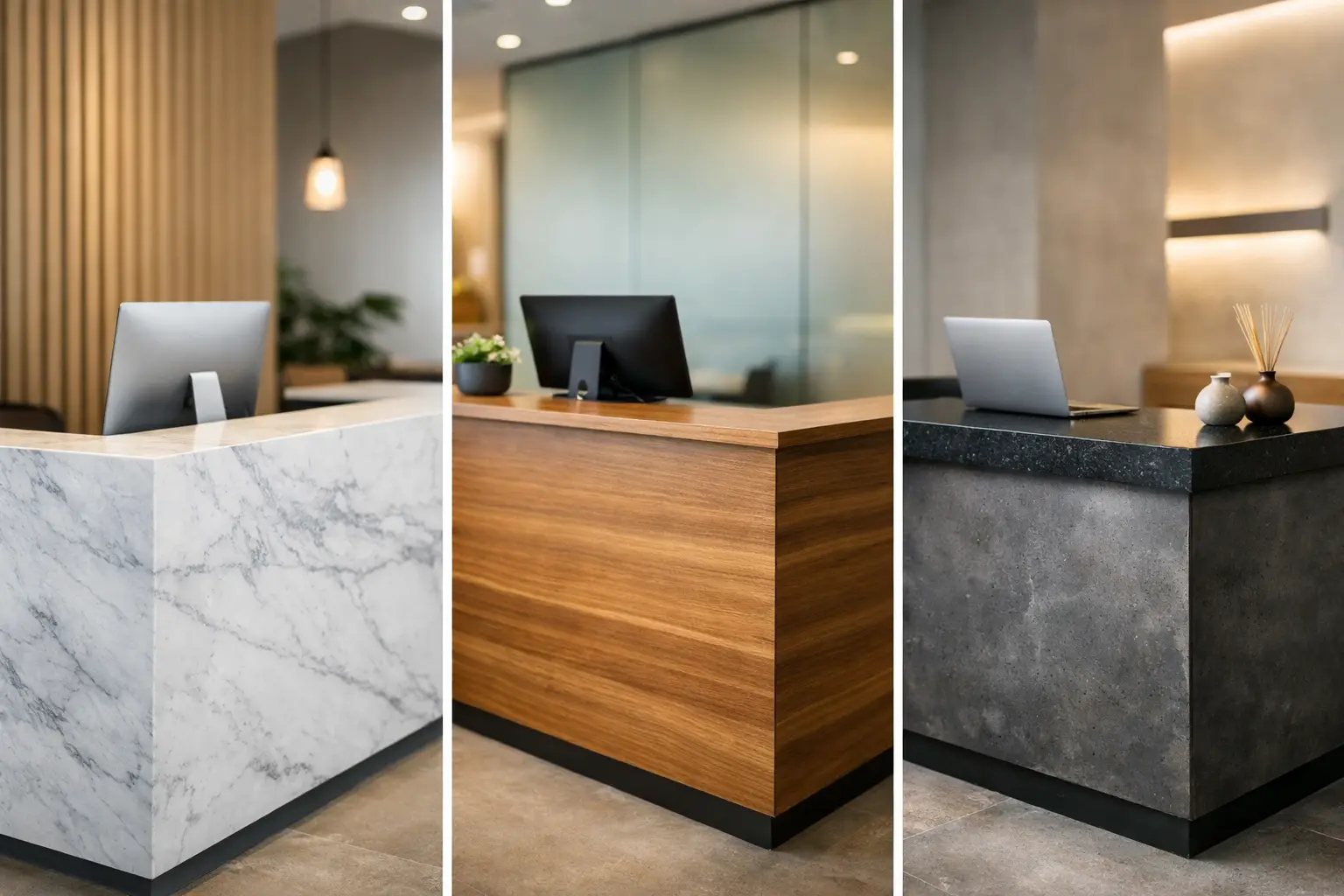 Best Reception Desk Materials for Modern Spaces